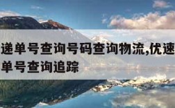 优速快递单号查询号码查询物流,优速快递单号查询单号查询追踪