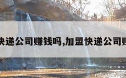 加盟快递公司赚钱吗,加盟快递公司赚钱吗