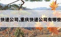 重庆快递公司,重庆快递公司有哪些地方