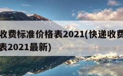 快递收费标准价格表2021(快递收费标准价格表2021最新)