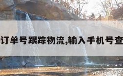 查询订单号跟踪物流,输入手机号查订单