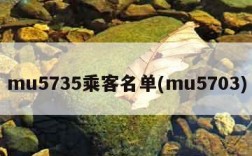 mu5735乘客名单(mu5703)