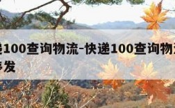 快递100查询物流-快递100查询物流信息停发