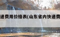 省内快递费用价格表(山东省内快递费用价格表)