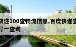 百度快递100查物流信息,百度快递查询快递单号一查询