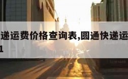 圆通速递运费价格查询表,圆通快递运费价格表2021