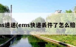 ems速递(ems快递丢件了怎么赔偿)