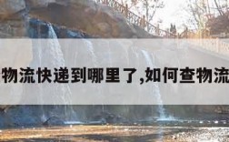 怎样查物流快递到哪里了,如何查物流到哪了