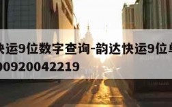 韵达快运9位数字查询-韵达快运9位单号查询4300920042219