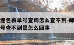 邮政快递包裹单号查询怎么查不到-邮政快递包裹单号查不到是怎么回事