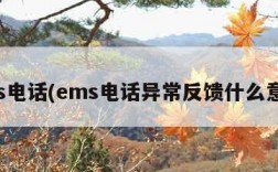 ems电话(ems电话异常反馈什么意思)