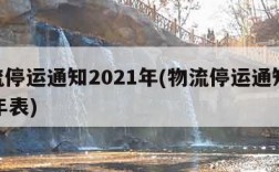 物流停运通知2021年(物流停运通知2021年表)