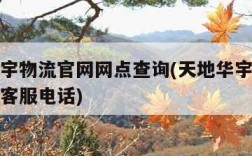 天地华宇物流官网网点查询(天地华宇物流单号查询客服电话)