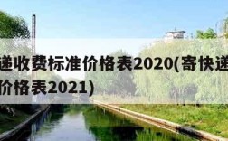 寄快递收费标准价格表2020(寄快递收费标准价格表2021)