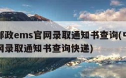 中国邮政ems官网录取通知书查询(中国邮政官网录取通知书查询快递)