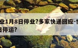 快递业1月8日停业?多家快递回应-快递1月7日停运?