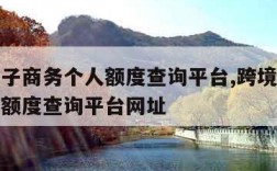 跨境电子商务个人额度查询平台,跨境电子商务个人额度查询平台网址