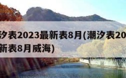 潮汐表2023最新表8月(潮汐表2023最新表8月威海)