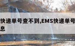 ems快递单号查不到,EMS快递单号查不到信息