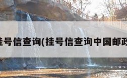 挂号信查询(挂号信查询中国邮政)