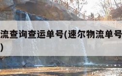 速尔物流查询查运单号(速尔物流单号查询单号查询)