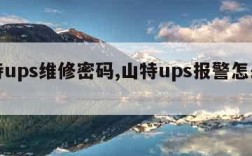 山特ups维修密码,山特ups报警怎么解除