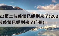 2023第二波疫情已经到来了(2023第二波疫情已经到来了广州)