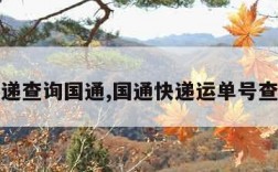 快递查询国通,国通快递运单号查询