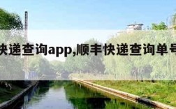 顺丰快递查询app,顺丰快递查询单号查询官网