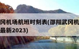 邵阳武冈机场航班时刻表(邵阳武冈机场航班时刻表最新2023)