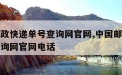 中国邮政快递单号查询网官网,中国邮政快递单号查询网官网电话